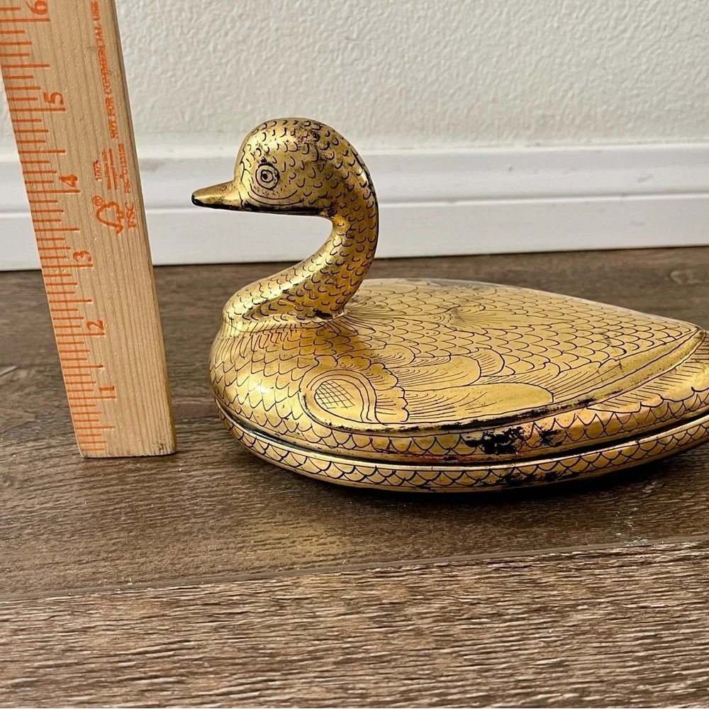 Gold Duck Trinket Box